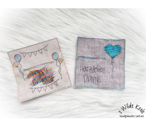 2€ ZUSATZTÜRCHEN 5. Dezember - Stickserie - 10 Geld- oder Gutscheinkartenhülle Vol. 3